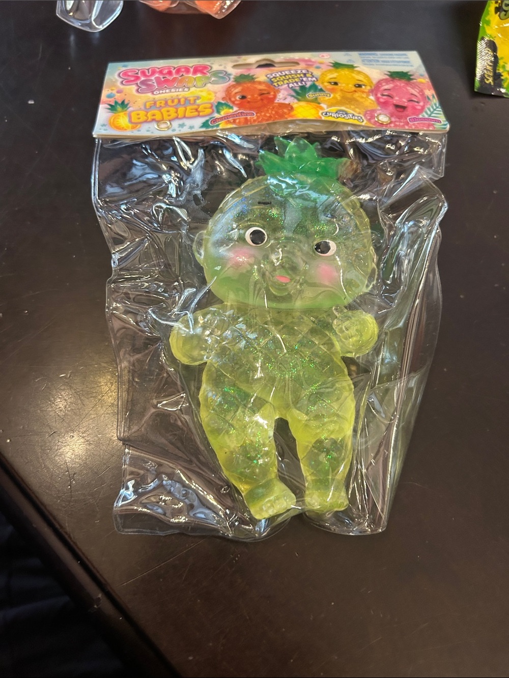 Sugar Shimmer Fruit Babies Green Pineapple Squeeze Toy